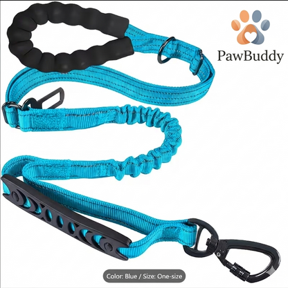 🐾 PawBuddy 4-in-1 Shock-Absorbing Dog Leash – Khaki Edition 🐾
