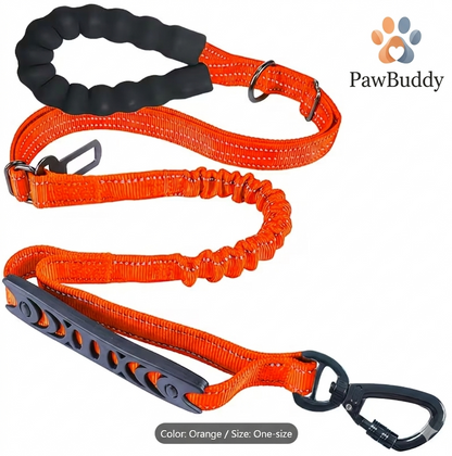 🐾 PawBuddy 4-in-1 Shock-Absorbing Dog Leash – Khaki Edition 🐾