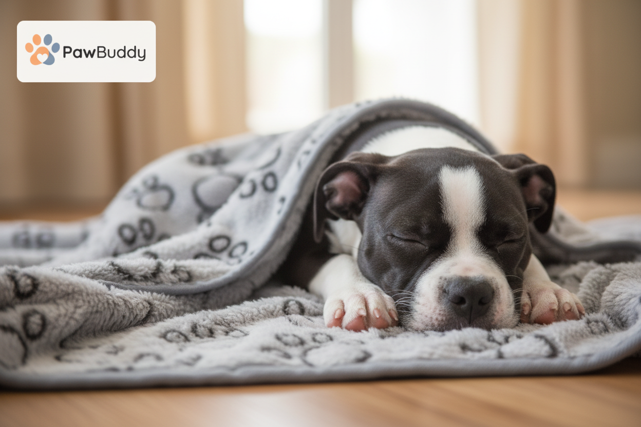 PawBuddy™ Paw Print Fleece Blanket
