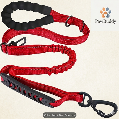 🐾 PawBuddy 4-in-1 Shock-Absorbing Dog Leash – Khaki Edition 🐾
